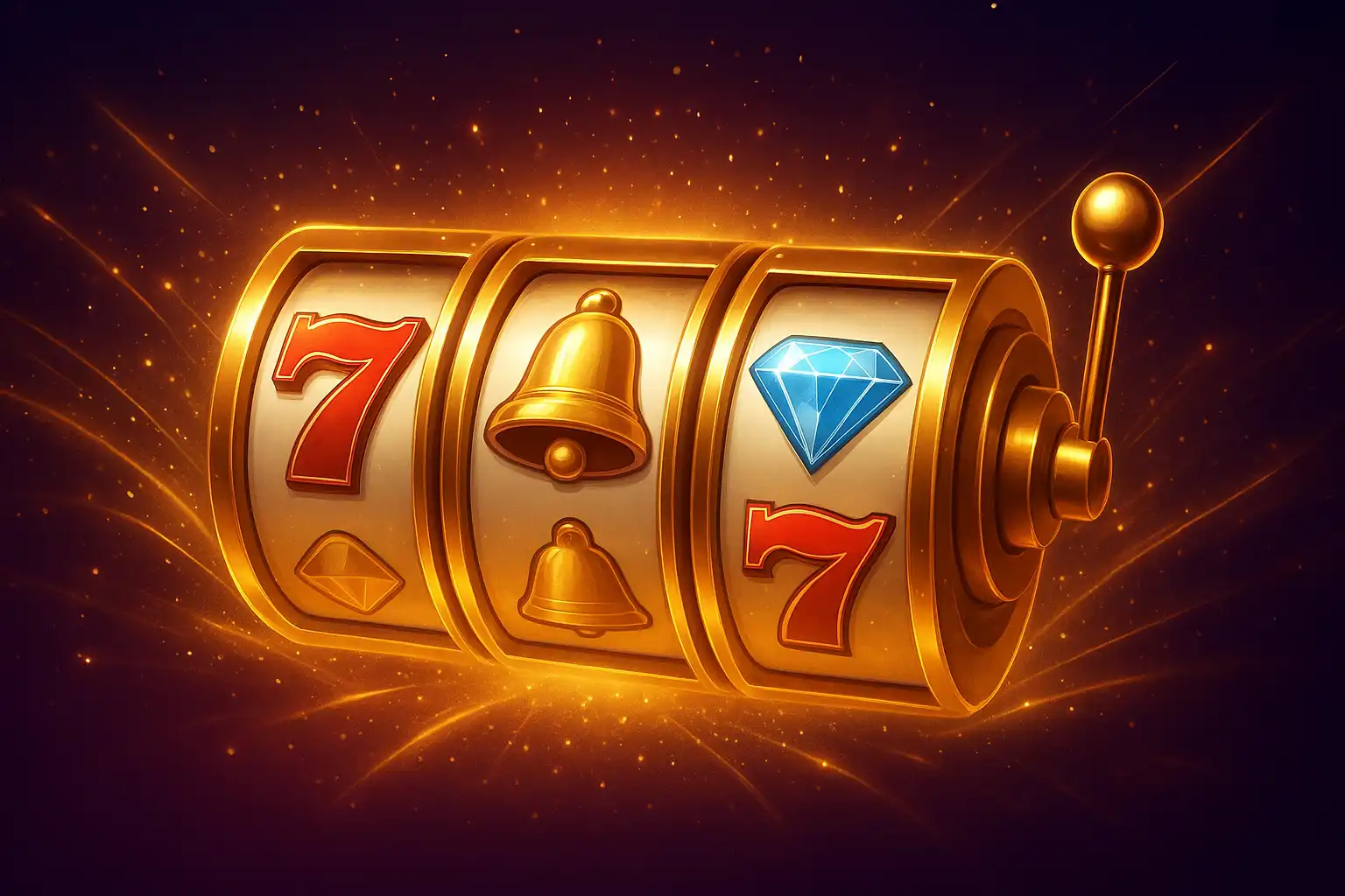Golden slot reels spinning inside the TiffanyLuck Casino lobby